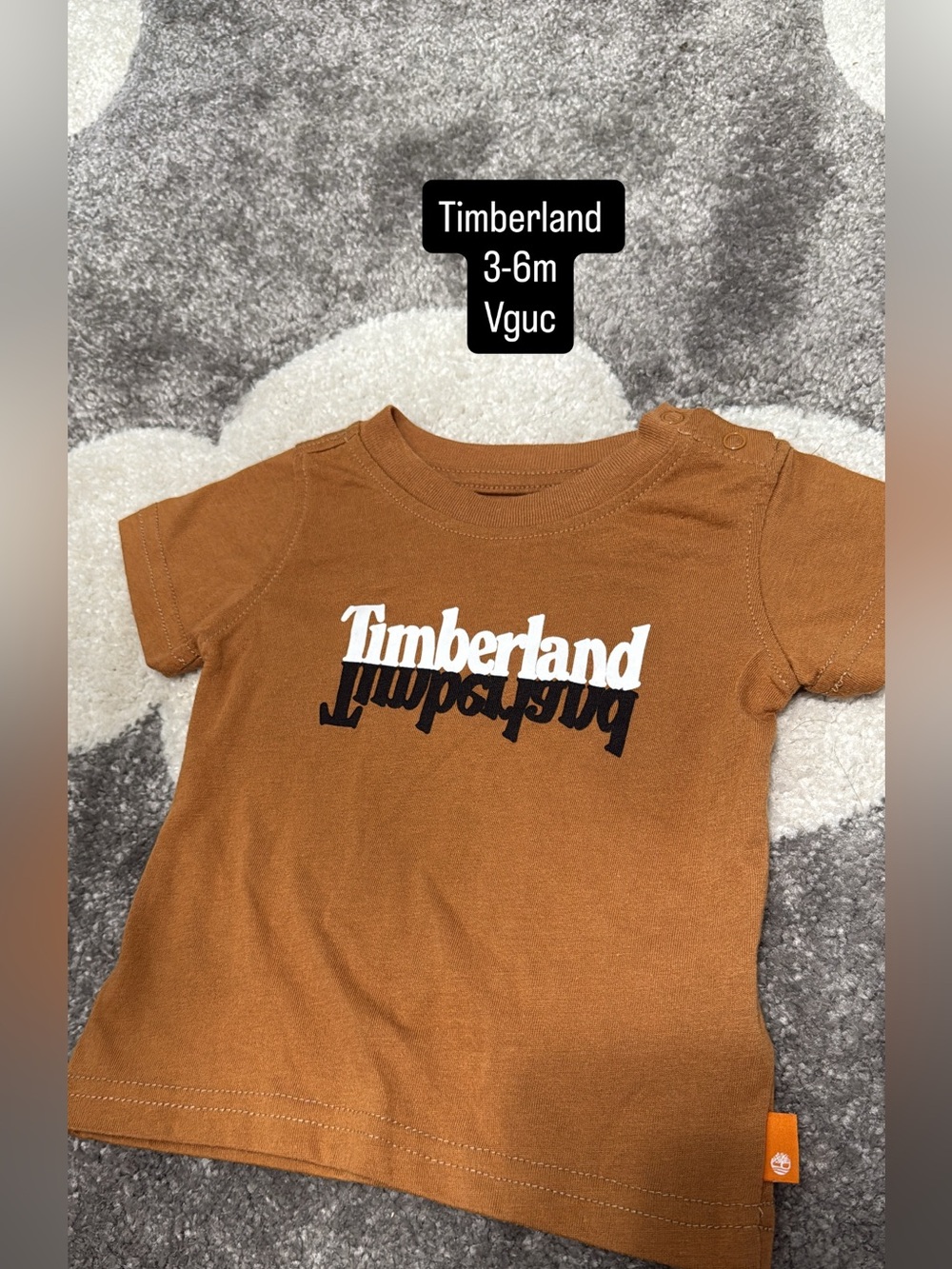 Timberland Toddler Short-Sleeve Logo Tee in Rust Brown
